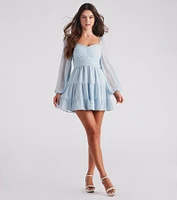 Effortless Muse Chiffon Skater Dress