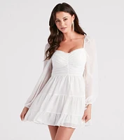 Effortless Muse Chiffon Skater Dress