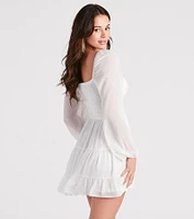 Effortless Muse Chiffon Skater Dress