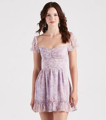 Sweet Spring Vibes Floral Skater Dress