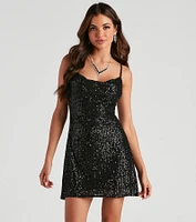 Glitzy Moves Sequin Mini Dress