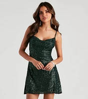 Glitzy Moves Sequin Mini Dress