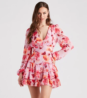 Spring Full Swing Floral Skater Dress