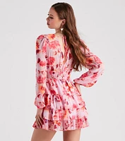 Spring Full Swing Floral Skater Dress