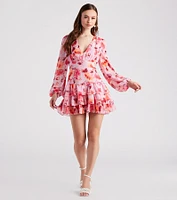 Spring Full Swing Floral Skater Dress