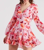 Spring Full Swing Floral Skater Dress
