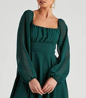 Playful Spirit Chiffon Skater Dress