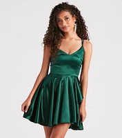 Dancing Diva Satin Skater Dress