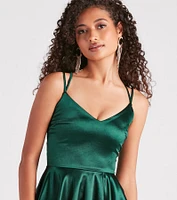 Dancing Diva Satin Skater Dress