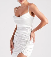 Sleek Sheen Satin Midi Dress