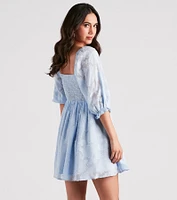 Extra Flair Floral Skater Dress