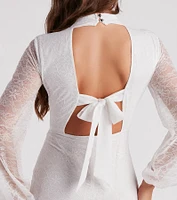 New Romantics Lace Mock Neck Dress