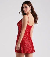 Glitzy Moves Sequin Mini Dress