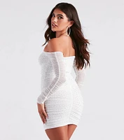 Showstopping Rhinestone Mini Dress