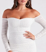Showstopping Rhinestone Mini Dress