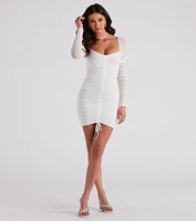 Chic Babe Ruched Mini Dress