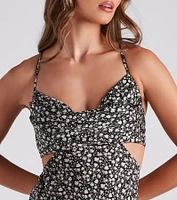 Go With The Flow Floral Midi Dress