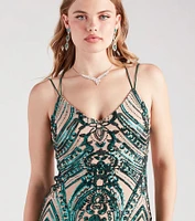Dazzle Diva Sequin Strappy Back Party Dress