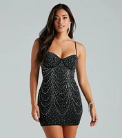 Let Your Beauty Shine Rhinestone Mini Dress