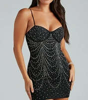 Let Your Beauty Shine Rhinestone Mini Dress