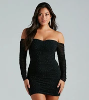 Showstopping Rhinestone Mini Dress