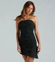 Heatin' Things Up Strapless Asymmetric Mini Dress
