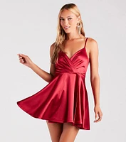 Stunning Style Satin Skater Dress