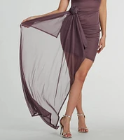 Love Like This Rosette Mesh Mini Dress With Train