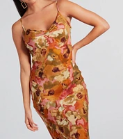 Simply Fine Floral A-Line Midi Dress