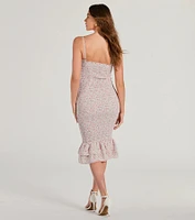 Dreamiest Summer Smocked Floral Chiffon Midi Dress