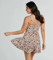 Love's The Air Floral Chiffon A-Line Dress
