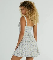 Love's The Air Floral Chiffon A-Line Dress