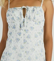 Darling Details Floral Eyelet Mini Dress