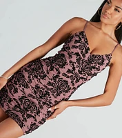 Time To Refresh Flocked Mesh Mini Dress