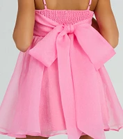 Babe Of The Hour Sleeveless Bow Back Babydoll Dress