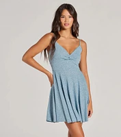 Spectacular Twirl Glitter Skater Dress