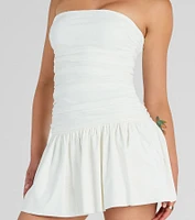 Covetable Charm Strapless Mini Skater Dress