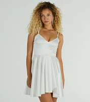 Dancing Diva Satin Skater Dress