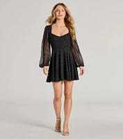 Captivate Glitter Party Dress