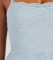 Modern Love Lace-Up Lace Glitter Mini Dress