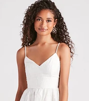 Love Letters Floral Chiffon Skater Dress