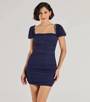 Delicate Expression Bow Back Chiffon Mini Dress
