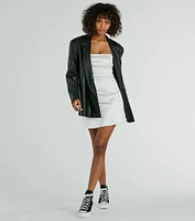 Day Glow Satin A-Line Short Dress