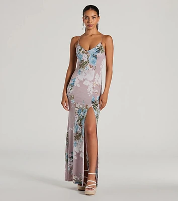 Blooming Floral Knit Maxi Dress