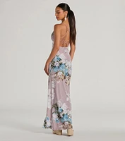 Blooming Floral Knit Maxi Dress