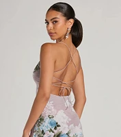 Blooming Floral Knit Maxi Dress