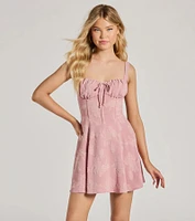 Gorgeous Than Ever A-Line Crepe Mini Dress