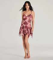 Sweet Dreams Hanky Hem Floral Mini Dress