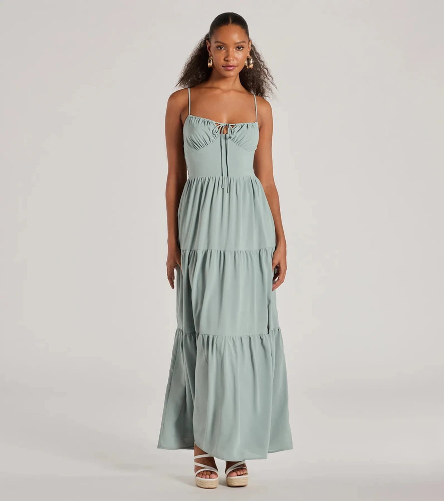 Casually Chic Sleeveless Ruffled Maxi Dress
