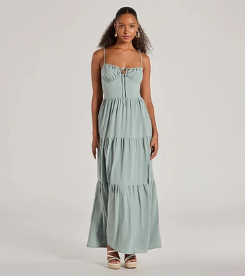 Casually Chic Sleeveless Ruffled Maxi Dress